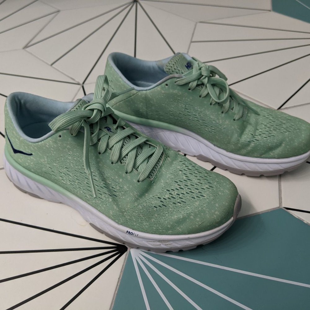 Hoka One One Mint Green Athletic Running Shoes